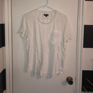Calvin Klein white t shirt with chiffon pocket